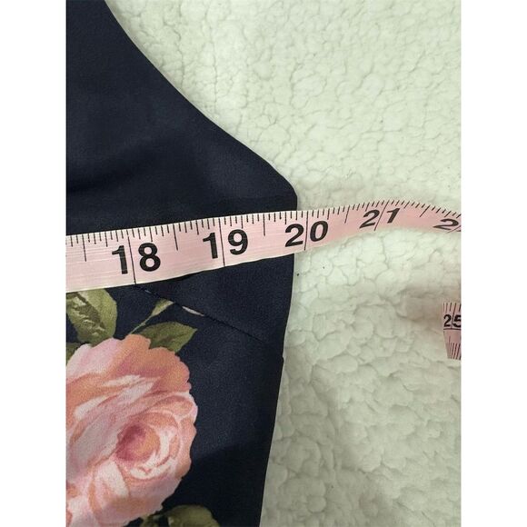 Altar'd State Women's L Blue Floral Sleeveless Ruffle Short Dress - Picture 10 of 12